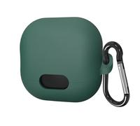 Geekria Silicone Case Cover Compatible with Soundcore by Anker Liberty 4 NC Wireless Earbuds, Protective Earphones Skin Cover with Keychain Hook, Charging Port Accessible (Green)