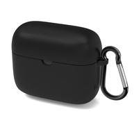 Geekria Silicone Case Cover Compatible with Soundcore by Anker Liberty Air 2 True Wireless Earbuds, Protective Earphones Skin Cover with Keychain Hook, Charging Port Accessible (Black)