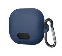 Geekria Silicone Case Cover for Soundcore by Anker Liberty 4 NC, Blue | USB-C Port Access, Pre-Applied Adhesive, Carabiner And Hand Strap, Scratch Protection, Cover Only