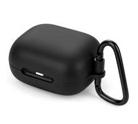 Geekria Silicone Case for Soundcore by Anker C30i Earbuds, Black | Slim Flexible Fit, Charging Port And LED Visible, Built-In Adhesive Strips, Attached Keychain Hook, Scratch Protection
