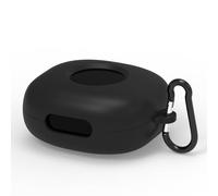 Geekria Silicone Cover Compatible with Soundcore Sport X20 True Wireless Earbuds, Protective Earphones Case Cover with Keychain Hook, Charging Port Accessible (Black)
