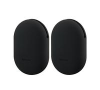 Geekria Silicone Earbuds Case Compatible with Beats PowerBeats, Jabra Sport Pace, Bose SoundSport, Protective Soft Squeeze Pouch Travel Storage Bag (Black, Size M, 2 Packs)