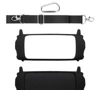 Geekria Silicone Speaker Case Cover Compatible with JBL Flip7, Protective Soft Skin, Replacement Portable Travel Carrying Sleeve with Shoulder Strap (Black)