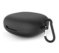 Geekria Slim Silicone Case Compatible with SHOKZ OpenFit 2 True Wireless Earbuds, Soft Anti-Scratch Earbuds Cover with Keychain Hook, Charging Port Accessible, Front LED Visible (Black)