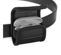 Geekria Soft Plush Lining Earbuds Pouch with Hook-and-Loop Closure and Adjustable Belt Loop Compatible with Sony WF-1000XM6, WF-1000XM5, WF-1000XM4, Beats Solo Buds, SHOKZ OpenDots 2 (Black)