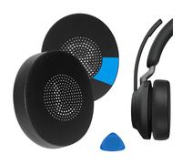 Geekria Sport Cooling-Gel Replacement Ear Pads for Jabra Evolve2 65 (65MS 65UC USB)/Evolve2 40 (40UC 40MS USB)/Elite 45h On-Ear Wireless Headphones Ear Cushions, Repair Parts (Black)