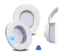 Geekria Sport Extra Thick Cooling-Gel Replacement Ear Pads Compatible with SteelSeries Arctis Nova Pro Wireless/Nova Elite Headphones Ear Cushions, Repair Parts (Grey/White)