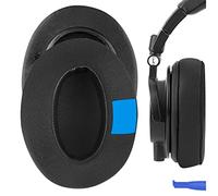Geekria Sport Extra Thick Cooling-Gel Replacement Ear Pads for Audio-Technica ATH-M50X, M50XBT, M50, M50xBT2, ATH-M40X, M30, M20, M10 Headphones Ear Cushions, Repair Parts (Black)