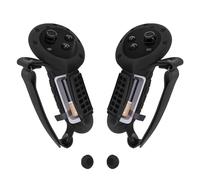 GEEKRIA Touch Controller Grip Cover Compatible with Meta Quest 3, Anti-Throw Handle Grip Silicone Sleeve with Battery Opening Guard, Enhanced Knuckle Straps Shield