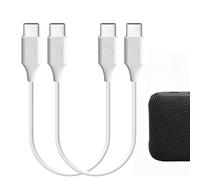 Geekria Type-C Speakers Charger Cable Compatible with JBL GO5, CLIP5, Flip 7/6, Charge 6/4, USB-C to USB-C Replacement Power Charging Cord (1 ft / 30 cm 2 Pack)