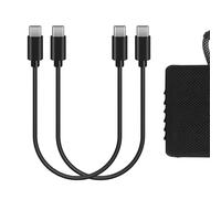 GEEKRIA Type C Speakers Short Charger Cable Compatible with JBL GO5, Flip 7/6, Pulse 5/4, Charge 6/4, USB-C to USB-C Replacement Power Charging Cord (1ft / 30cm 2 Pack)