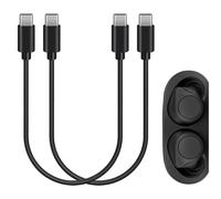 GEEKRIA USB-C Earbuds Charging Cable Compatible with Jabra Elite 10 Gen 2/10/85t/8 Active, Short USB Type-C Power Charger Cord for Wireless Earbud Case (1ft / 30cm 2 Pack)