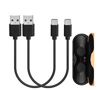 GEEKRIA USB Earbuds Short Charger Cable Compatible with Sony WF-1000XM5/1000XM4, LS900N, LinkBuds, INZONE Buds, WF-H800, USB to USB-C Replacement Power Charging Cord (1 ft/30 cm 2 Pack)