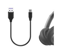 GEEKRIA USB Headphones Charger Cable Compatible with Soundcore V40i, Boom 3i, Sleep A30, P41i, Space One/Q45, AeroClip, Liberty 5/4, Life P3, USB Replacement Power Charging Cord (1ft/30cm)