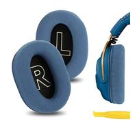 Geekria Velour Replacement Ear Pads for Logitech G Pro X 2, G Pro X | Fits G PRO X League Of Legends Edition, Memory Foam, Breathable Velour, Tool-Free Slip-On Fit, 1 Pair, Headset Excluded