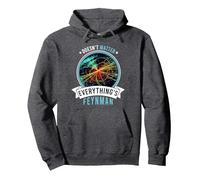 Geeks Physics Science Men's Women's Saying Feynman Nerd Saying Pullover Hoodie, Adult Unisex, Dark Heather Grey, XL