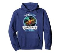 Geeks Physics Science Men's Women's Saying Feynman Nerd Saying Pullover Hoodie, Adult Unisex, Navy, L