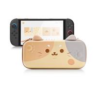 GeekShare Carrying Case Compatible with Switch 2 (2025) 7.9 Inch, Large Capacity Hard Shell Travel Case with 12 Game Card Slots for Switch 2 Console and Accessories, Tricolor Cat