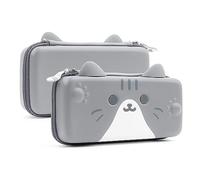 GeekShare Cat Ears Carry Case for Nintendo Switch/Switch OLED - Portable Hardshell Slim Travel Carrying Case fit Switch OLED Console and Accessories