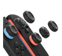 GeekShare G.S.Tac Edge Switch 2 Silicone Thumb Grip Caps Set, Anti-slip Joystick Cover Caps Compatible with Switch 2025, 3 Pairs / 6 pcs - Black