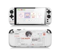 GeekShare Hard Case Compatible with Switch 2 (2025), Anti-Scratch Dockable Protective Cover Compatible with Switch 2 with Detachable JC handle, The Moon (White)