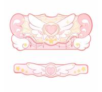 GeekShare Kawaii Mouse Pad Wrist Rest Support Set - Non-Slip Rubber Base Desk Mat and Memory Foam Wrist Rest for Keyboard and Mouse,Perfect for Gaming,or Home Office Work - Star Wings Series