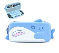 GeekShare Portable Carrying Case Compatible with Switch 2 (2025), Hard Storage Bag with 12 Game Card Slots, Cute Travel Case for Switch 2 Console and Accessories, Shark