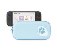 GeekShare Portable Carrying Case Compatible with Switch 2 (2025), Hard Storage Bag with 12 Game Card Slots, Cat Paw Travel Case for Switch 2 Console and Accessories, Blue