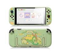 GeekShare Protective Case Compatible with Switch 2, Hard PC Slim Dockable Shell Cover Designed for Switch 2 Game Console and Joy Con Controllers - Matcha Froggy