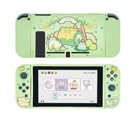 GeekShare Protective Case Compatible with Switch, Soft TPU Slim Case Cover Compatible with Switch Console and Joy-Con - Matcha Froggy