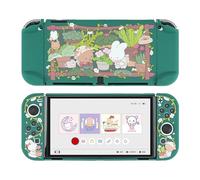 GeekShare Protective Case Slim Cover Case Compatible with Switch OLED and Joystick Handle - Shock-Absorption and Anti-Scratch Skin Case for OLED Switch - Bunny Garden