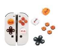 GeekShare Silicone Thumb Grips Caps Compatible with Switch/OLED/Switch Lite, with Anti- Slip Design for Joystick Controller, Set of 4 - Pumpkins and Ghosts