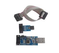 Geekstory for ATMEL 51 AVR USB ISP ASP Microcontroller Programmer Downloader with Cable + 10Pin to 6Pin Adapter Board