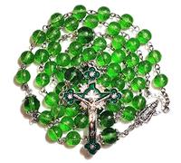 GeekTenet Rosary Beads Chaplet NL Artificial Crystal Rosery Cross Catholic Rosaries, Zinc, No Gemstone