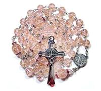 GeekTenet Rosary Beads Chaplet Premium Luminous Glass tm Rosery Cross Catholic gifts, 22", Glass, No Gemstone