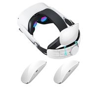 Geekvr Q2S Comfort Elite Battery Head Strap for Meta/Oculus Quest2,350g Light Weight,5000mAh Hot-Swappable Magnetic No Screws Magic Mouse-Like VR Battery,Simple & Neat Design,VR Accessories [oculus]