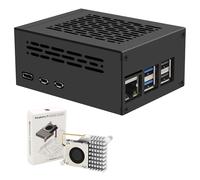 Geekworm P579 PCIe Metal Case with Official Pi 5 Active Cooler for Raspberry Pi 5 Support X1001/X1004/X1003/X1015/X1000/M901 Top PCIe to NVMe Adapter