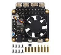 Geekworm Raspberry Pi 4 X735 V3.0 Expansion Board with PWM Cooling Fan & Safe Shutdown & DC 6V-30V Width Voltage Input for Raspberry Pi 4B/ 3B+/ 3B / 2B