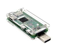 Geekworm USB-A Addon Board for Raspberry Pi Zero/Zero W/Zero 2 W, BadUSB-Compatible U Disk Expansion with Transparent Acrylic Case Kit