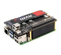 Geekworm X1001-Max PCIe 3.0 M.2 NVMe HAT for Raspberry Pi 5, Dual 120W PD/DC 9-20V 8A Power Input, Supports AI Accelerator & Large Capacity SSD