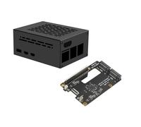 Geekworm X1004 Dual NVMe SSD Shield + X1300-C1 Metal Case Bundle for Raspberry Pi 5 - M.2 Key-M Support 2230/2242/2260/2280, PCIe 2.0 5Gbps, Compatible with Official Active Cooler, All Ports Accessibl