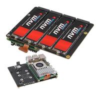 Geekworm X1011 PCIe to 4PCS M.2 Key-M NVMe SSD Peripheral Board for Raspberry Pi 5 (Not Support RAID)