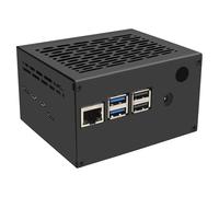 Geekworm X1206-C1 Metal Case for Raspberry Pi 5 and X1206 UPS | Supports Active Cooler & Top PCIe M.2 NVMe SSD HAT, VESA Wall Mount, Extended Internal Space