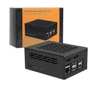 Geekworm X1301-C1 Metal Case for Raspberry Pi 5 and X1301 HD Video to CSI-2 / X1001 / X1003 / X1004 PCIe to NVMe Shield/Official Active Cooler