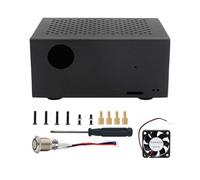 Geekworm X728-C1 Metal Case with Cooling Fan & Power Button for Raspberry Pi 4 & X728 UPS V2.5/V2.3/V2.2/V2.1/V2.0