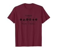 Geeky Dice | Vintage Board Game T-Shirt, Men, Burgundy, Small