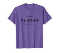 Geeky Dice | Vintage Board Game T-Shirt, Men, Purple Heather, Small