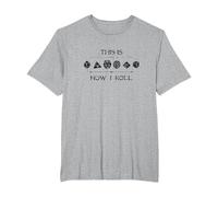 Geeky Dice | Vintage Board Game T-Shirt, Men's Big and Tall, Heather Grey, 5X Tall