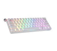 Geeky GK61 SE 60% | Mechanical Gaming Keyboard | 61 Keys Multi Color RGB LED Backlit for PC/Mac Gamer | ANSI US American Layout (White, Mechanical Red)