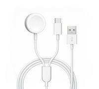GeekyGain 2-in-1 USB-A Magnetic Charger with USB-C Output, Compatible with Apple Watch, Fast and Secure Charging, Lightweight, Durable Travel Accessory for iWatch and USB-C Devices